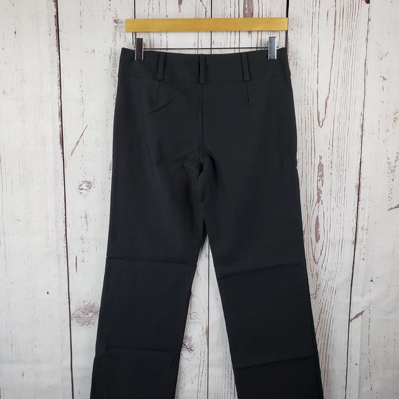 SOHO Apparel Casual Pants Womens Size 6P Flat Front Straight Leg Rayon Black - Picture 5 of 7